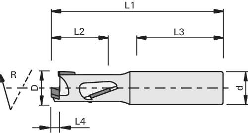LEUCO - DIAMAX Shank-Type Cutters DP - Z=1+1