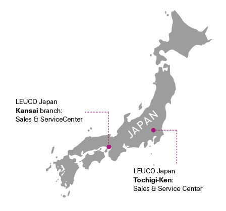 An den Standorten Tochigi-Ken und Kansai arbeiten rund 20 Mitarbeiter tagtäglich an der 