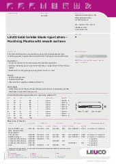 Solid carbide shank-type cutters for processing of plastics