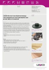 Thin-kerf saw blades with a cutting width of 1.0 and 1.2 mm, top layer lamella and core layer production, parquet industry, preservation of resources