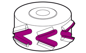 Evolution of the shear angle: p-System tools are defined by a shear angle ≥ 55°