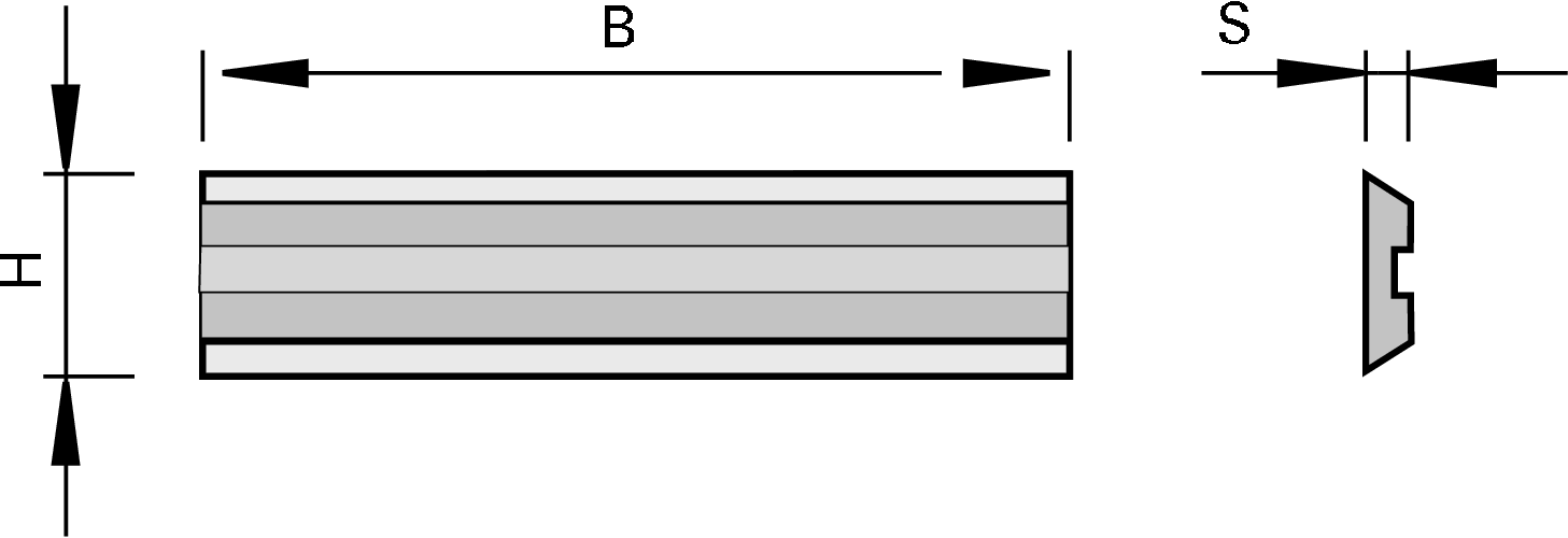 LEUCO 184336 Turnover Knives HS with 2 cutting edges Weinig