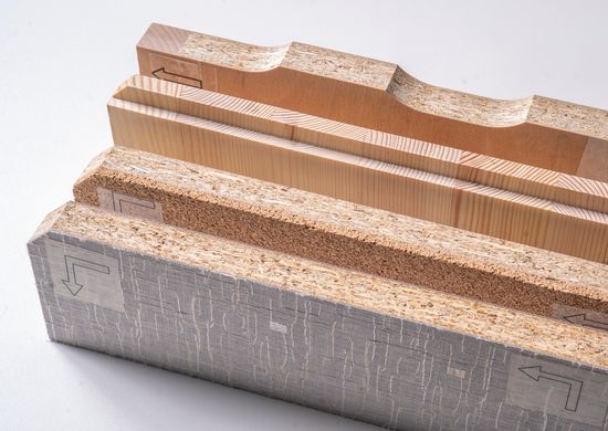 <strong>Variety, Fabric fibers, porous cork, solid wood:</strong> Extreme pulling cut and low cutting pressure of the p-System tools allow you to cut (porous) fibers with knife-like sharpness.