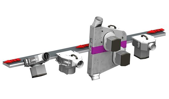 Overview, hood in machine line