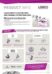 Edge finishing cutters at LEUCO, variety - edge finishing cutters for almost all common machine manufacturers and available quickly from stock