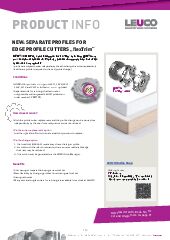 Separate profiles for edge profile cutters "flexTrim"